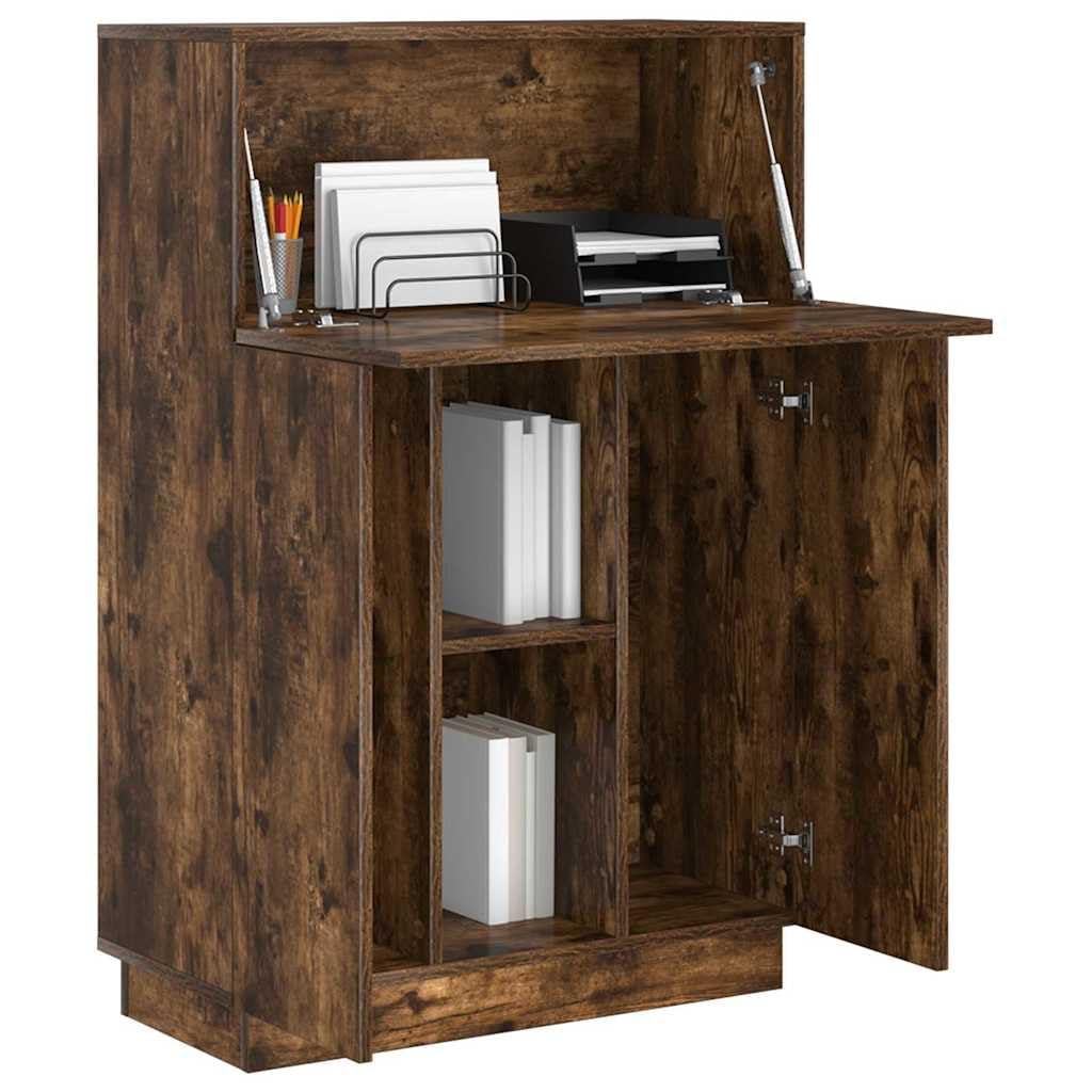 Scrivania per affumicatura, 71,5 x 31,5 x 106,5 cm, materiale in legno, moderno per computer desk con spazio di archiviazione per ufficio, scrivania versatile