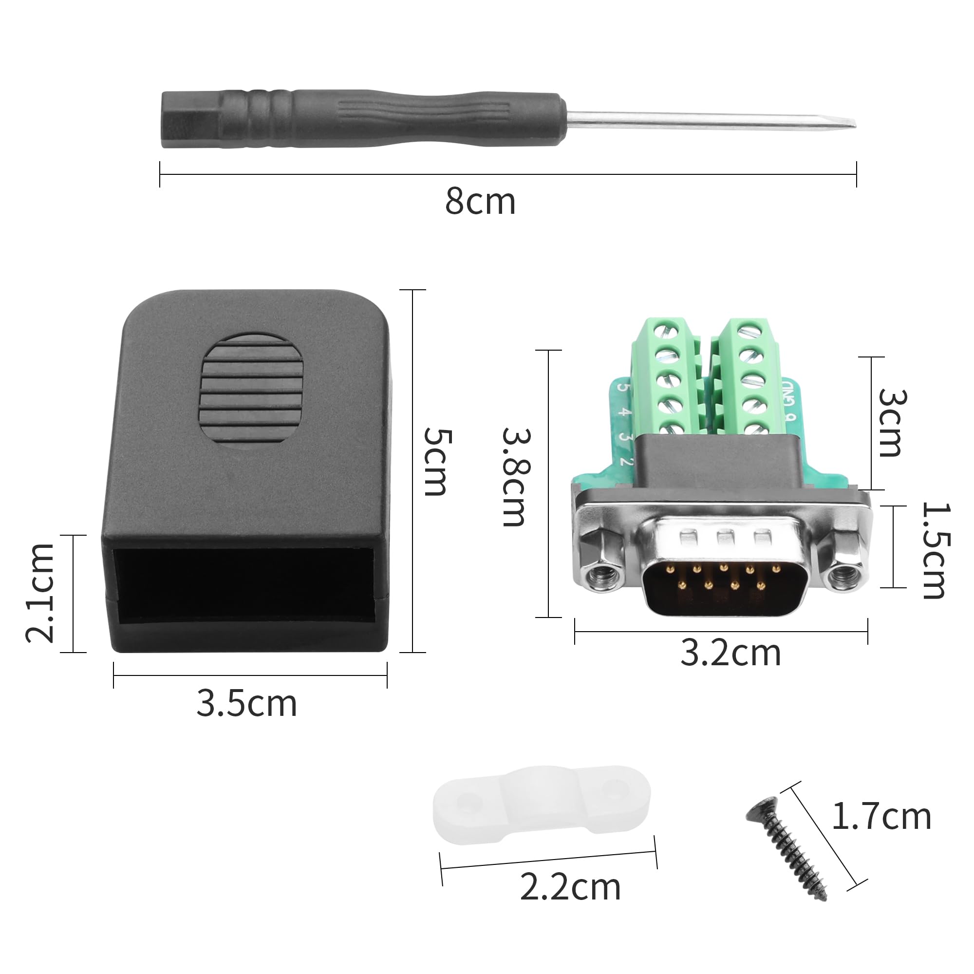 Signal Testing Module With Case Anmbest 2PCS DB9 Solderless RS232 D-SUB ...