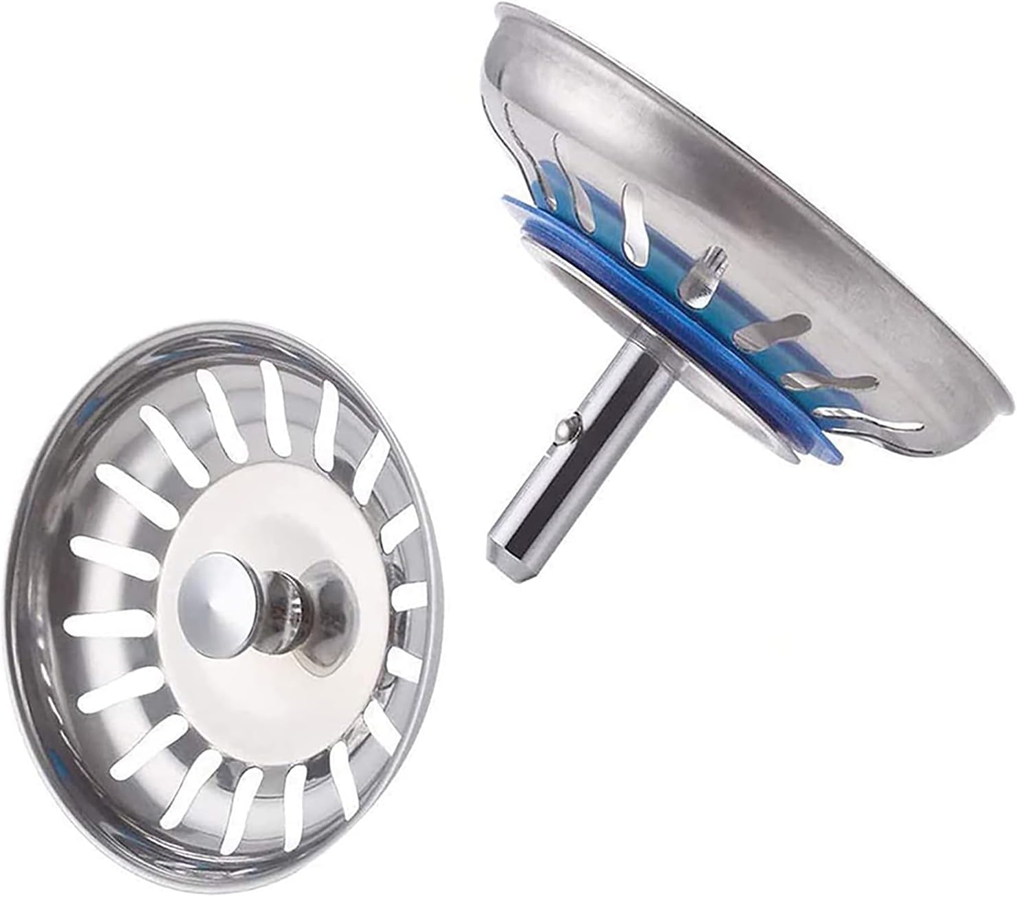 Sink Strainer Plug, Kitchen Sink Waste Strainer Plug, Stainless Steel Strainer Plug for Kitchen Bathroom Sink Diameter 80mm-20PCS