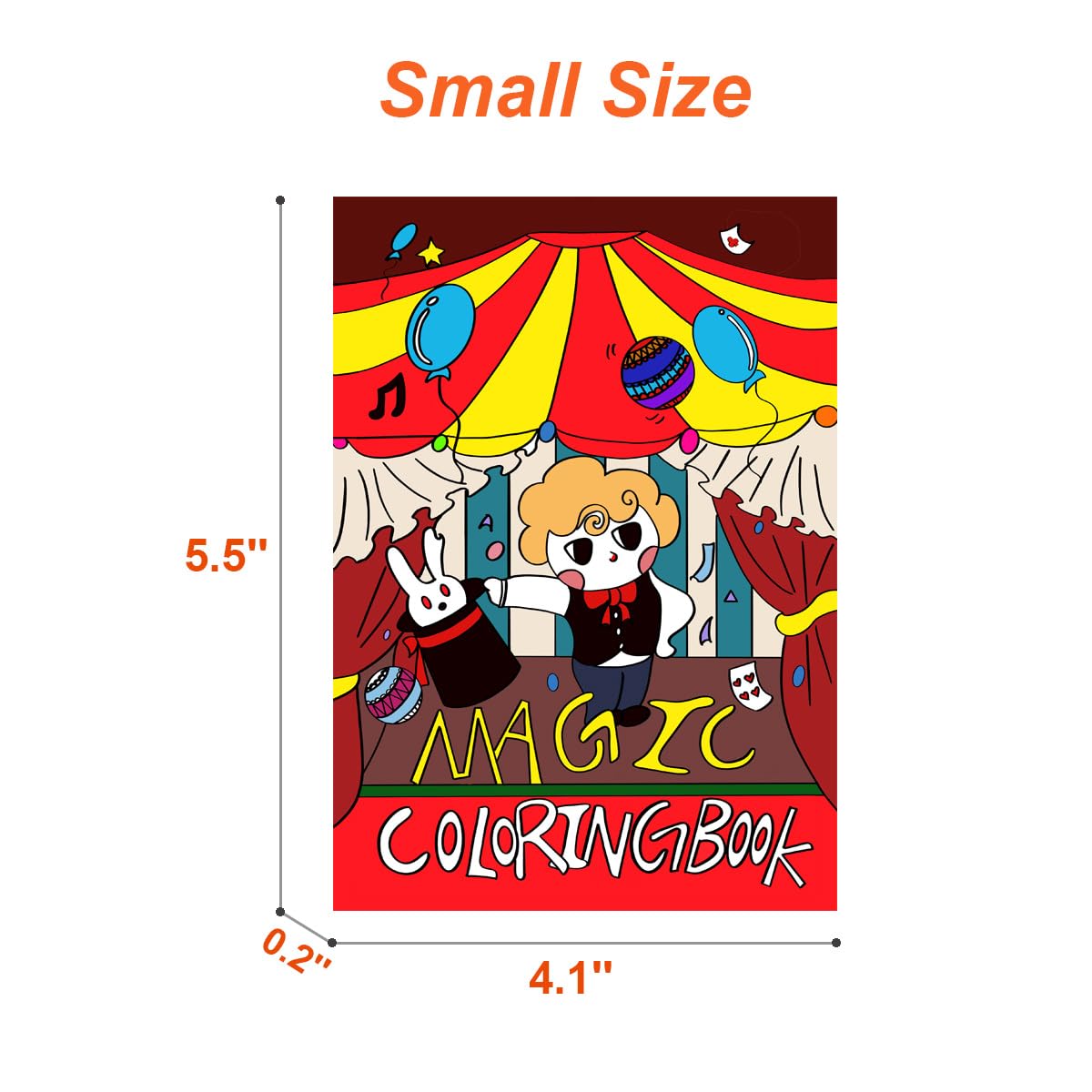 Mipartebo Magic Coloring Book, Magic Trick Prop Book for Kids Teens Adults, Professional Magic Show Performance Prop (Small)