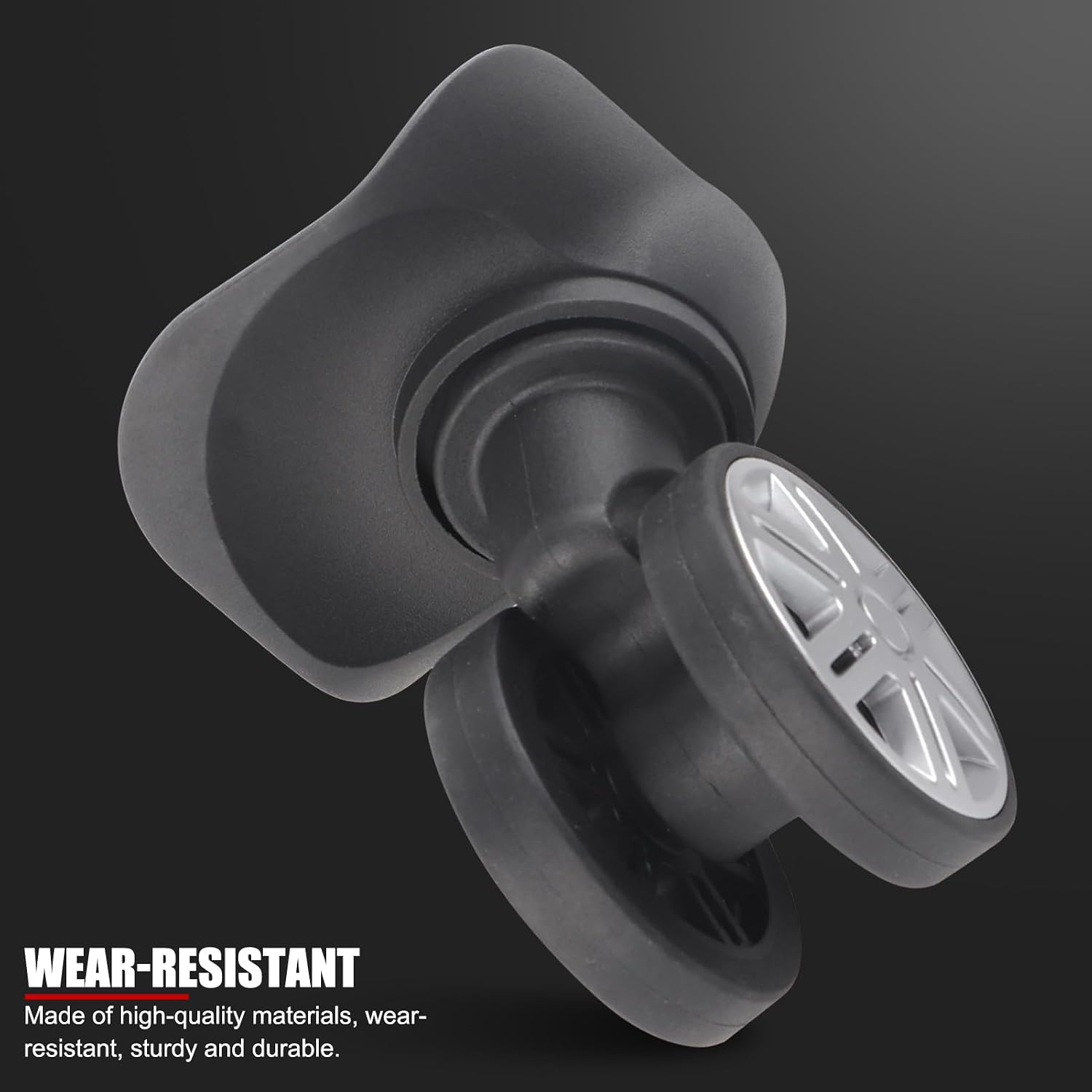 1 Pair Luggage Wheels Replacement 360° Swivel Suitcase Carrier Wheels Double Row Mute Wheels Universal Accessories for Luggage Suitcase Trolley