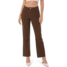 ONESO Womens Straight Leg Jeans Mid Waist Loose Stretchy Lightweight Trendy Jeans for Women Denim Pants