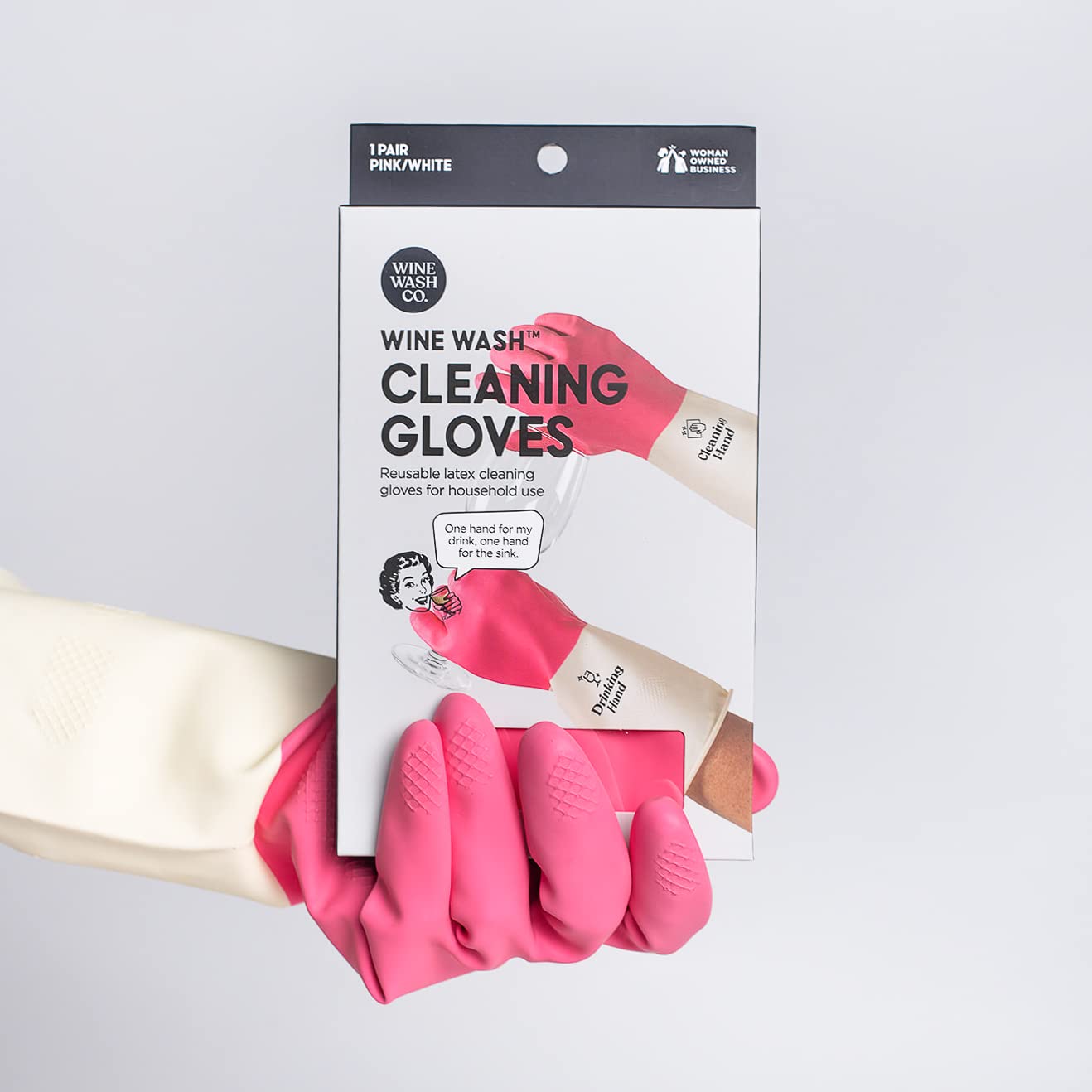 Co. Guantes de goma reutilizables de látex de goma reutilizables para limpieza de cocina, 1 par