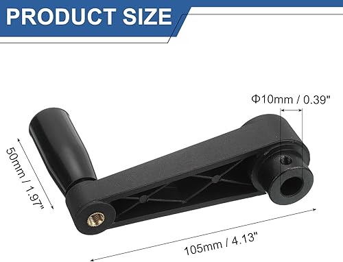 Miniatura 11 de uxcell Mango de máquina giratorio de 0.630 x 7.559 in (diámetro x L), mango de manivela de torno universal para máquina de molienda de torno