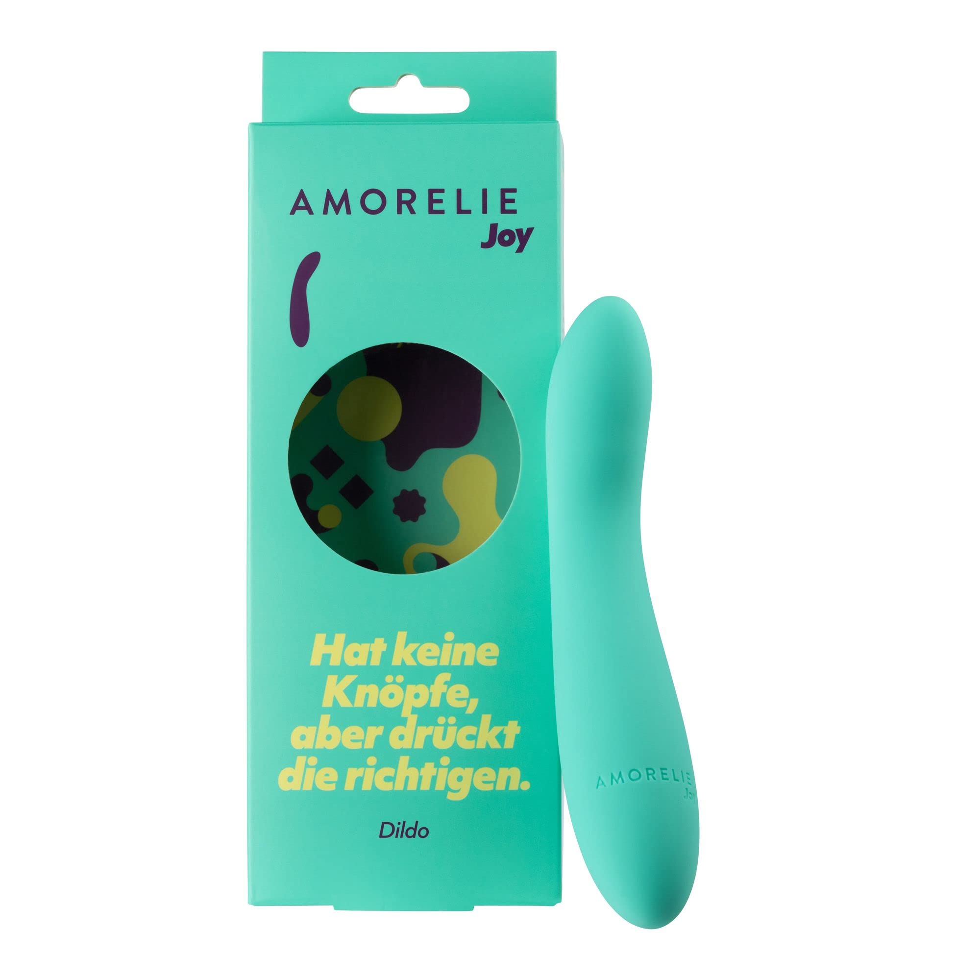 AMORELIE Joy – Klassischer Dildo Spark für Anfänger | Wasserfest aus Silikon & ABS | Türkis