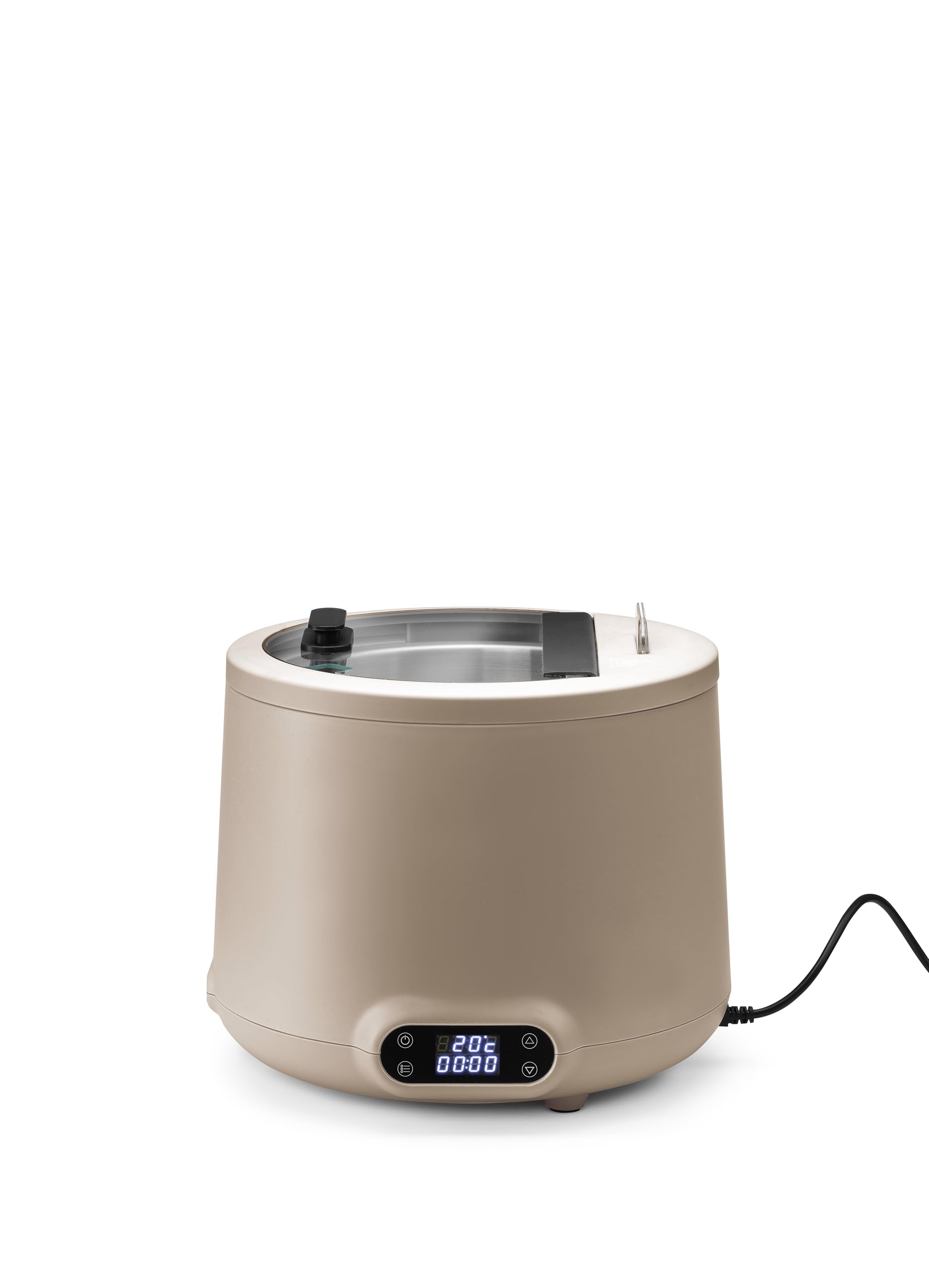 HENDI Suppenkessel, UNIQ, herausnehmbarer Behälter, integrierter Glasdeckel, Temperaturbereich: von 35° bis 85°C, Suppentopf, Suppenwärmer, 8L, 220V/500W, ø365x(H)325mm, Edelstahl, PP, beige