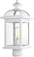 Vista 11 de Darkaway Luces de poste para exteriores, postes de iluminación al aire libre, luces de poste de aluminio impermeables con vidrio, luces de poste