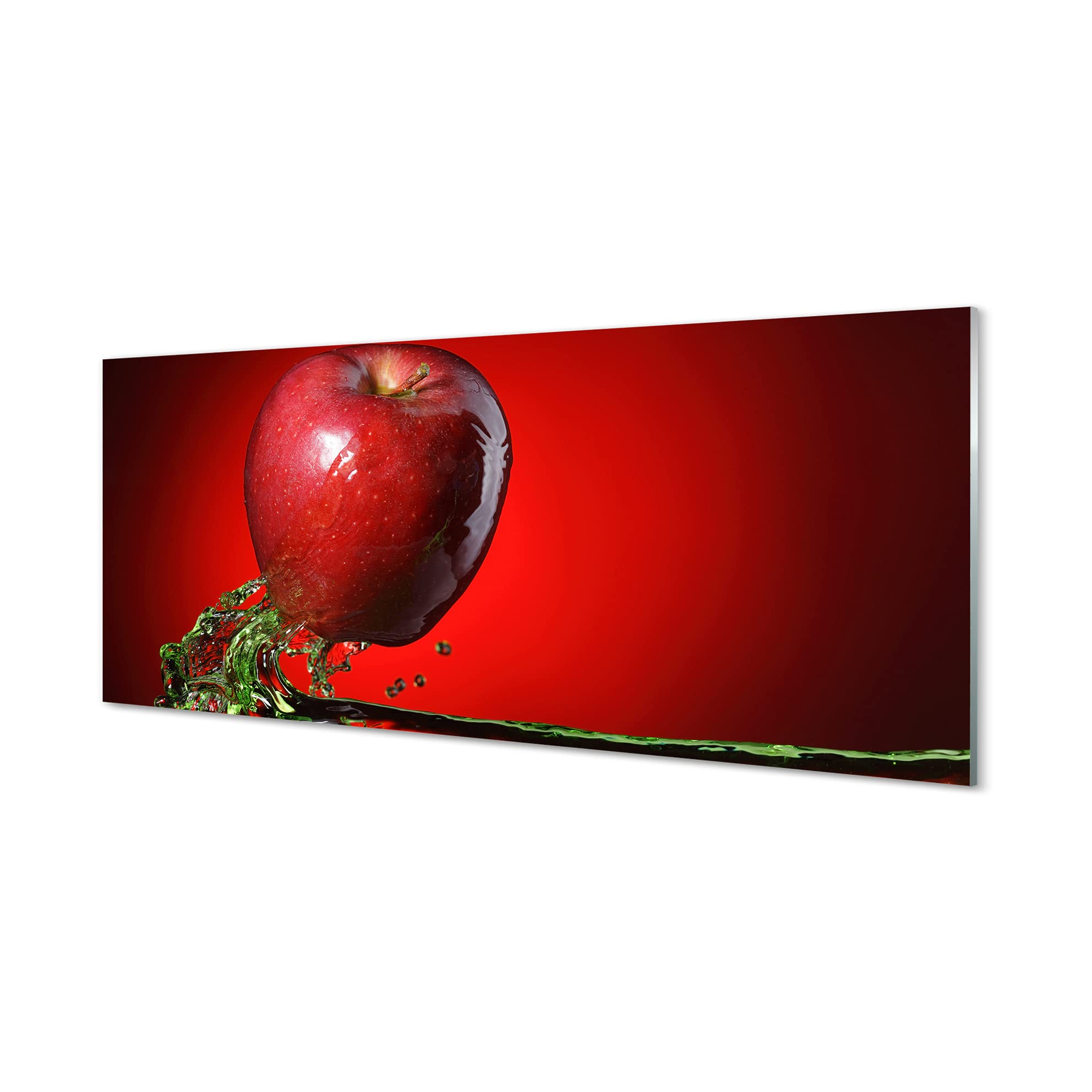 Dosseret en verre trempé 125x50cm protection murale étanche motif cerise