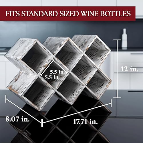 Miniatura 7 de Penitent Man Trading Co Estante de vino para encimera y botellero de vino, almacenamiento de vino con soporte para vino, encimera pequeña para