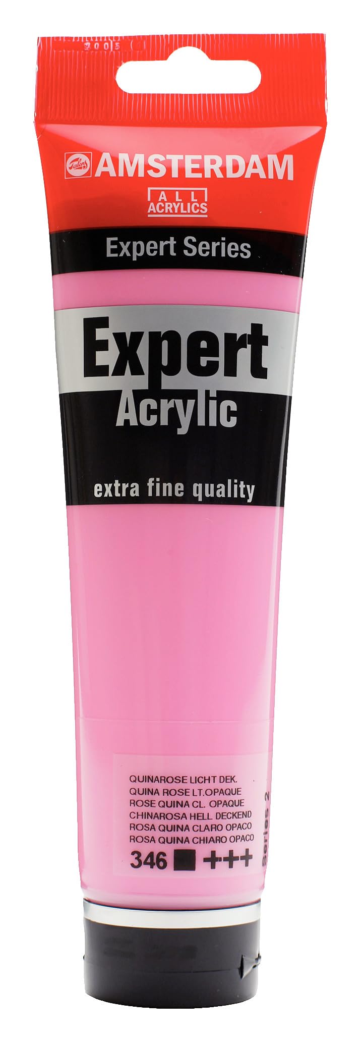 Amsterdam Expert Series Acrylic Paint - Quinarose Light Opaque 346-150 ml Tube - High Pigmentation & Lightfastness - Heavy Body Formula for Texture & Satin Finish