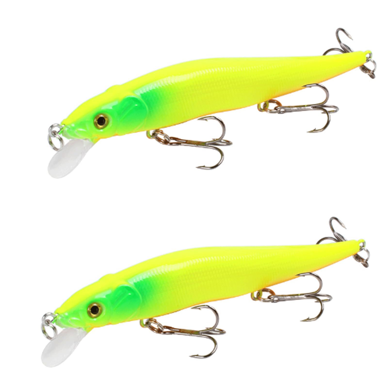 IvyLoutish Fishing Lure Bait 2 Pcs Fishing Bait 11.5cm/14g Minnow Crankbait Wobblers 3D Eyes Perch Artificial Bait Pike Carp Bait Swim Bait Fishing Fishing Tackle