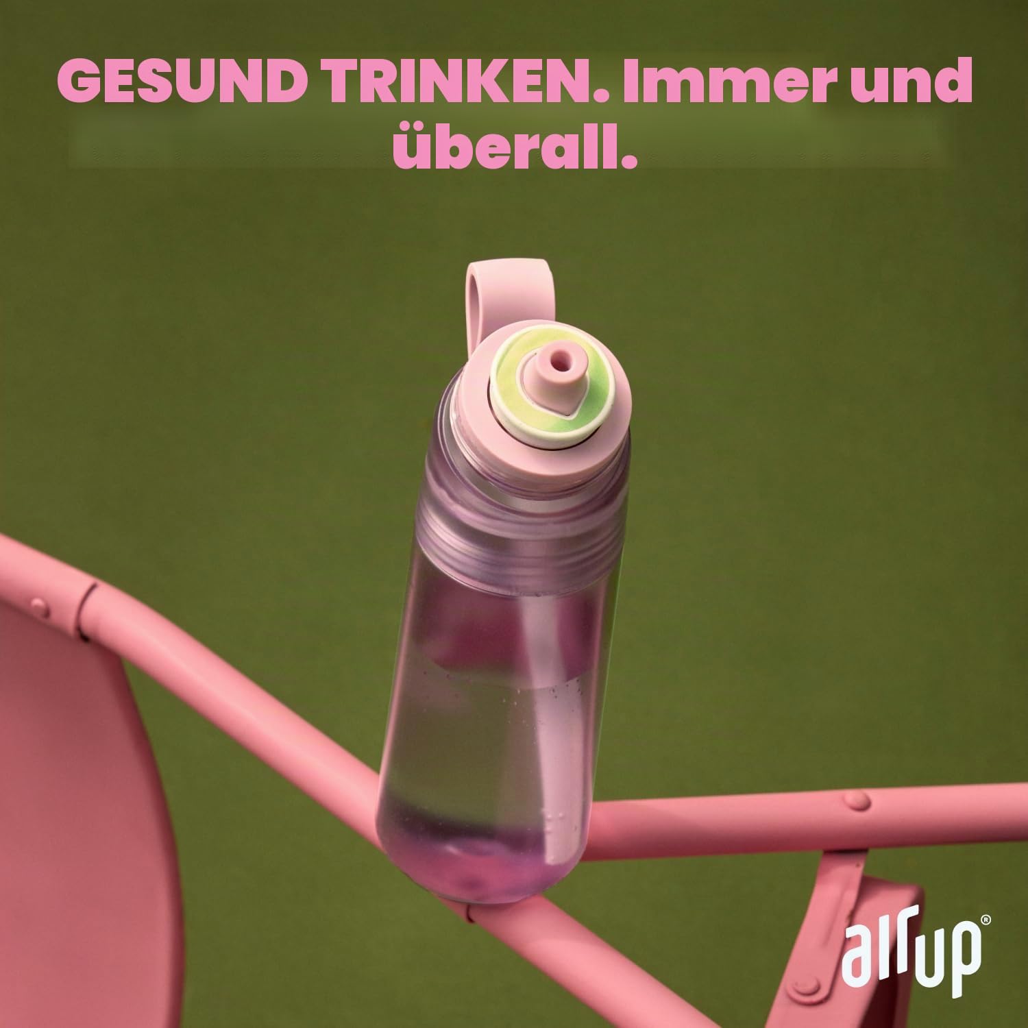 air up Original Trinkflasche Twist Pro Lavender Original Starterset mit Pods in 5 Geschmacksrichtungen + Strohhalmbürste | 600ml | spülmaschinengeeignet, BPA-frei