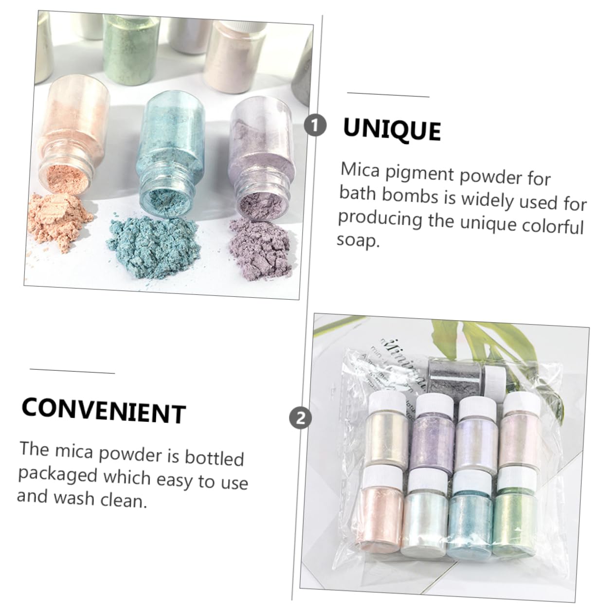 27piezas De Polvo De Mica Para Resina Epóxica Colorantes Para Manualidades y Cosméticos Pigmentos Suaves Para Jabones y De Baño