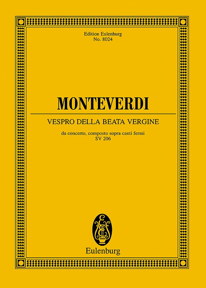 Vespro della Beata Vergine SV 206 SV 206 Study score mixed choir (SATTB/SATTB),