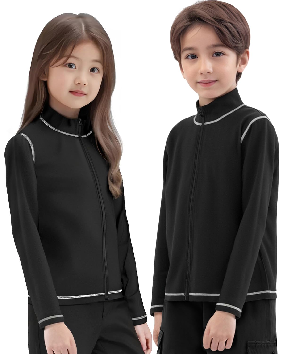 [Hixsun] キッズ スクール水着 キッズ スクールラッシュガード 女の子…