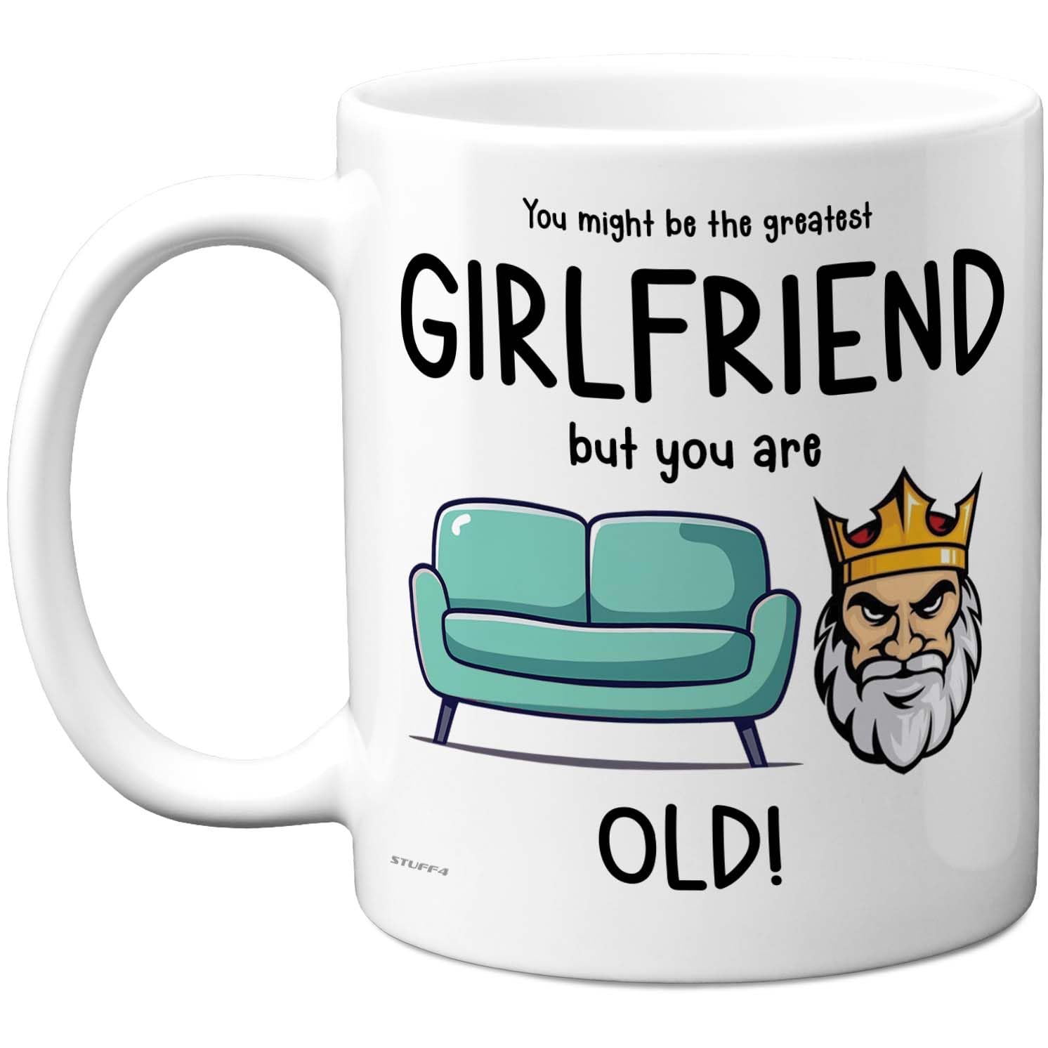 Funny Mug for Girlfriend - Sofa King - Rude Happy Birthday Gifts for Partner Spouse from Boyfriend Partner, Novelty Gift Presents, 11oz Ceramic Dishwasher Safe Premium Mugs