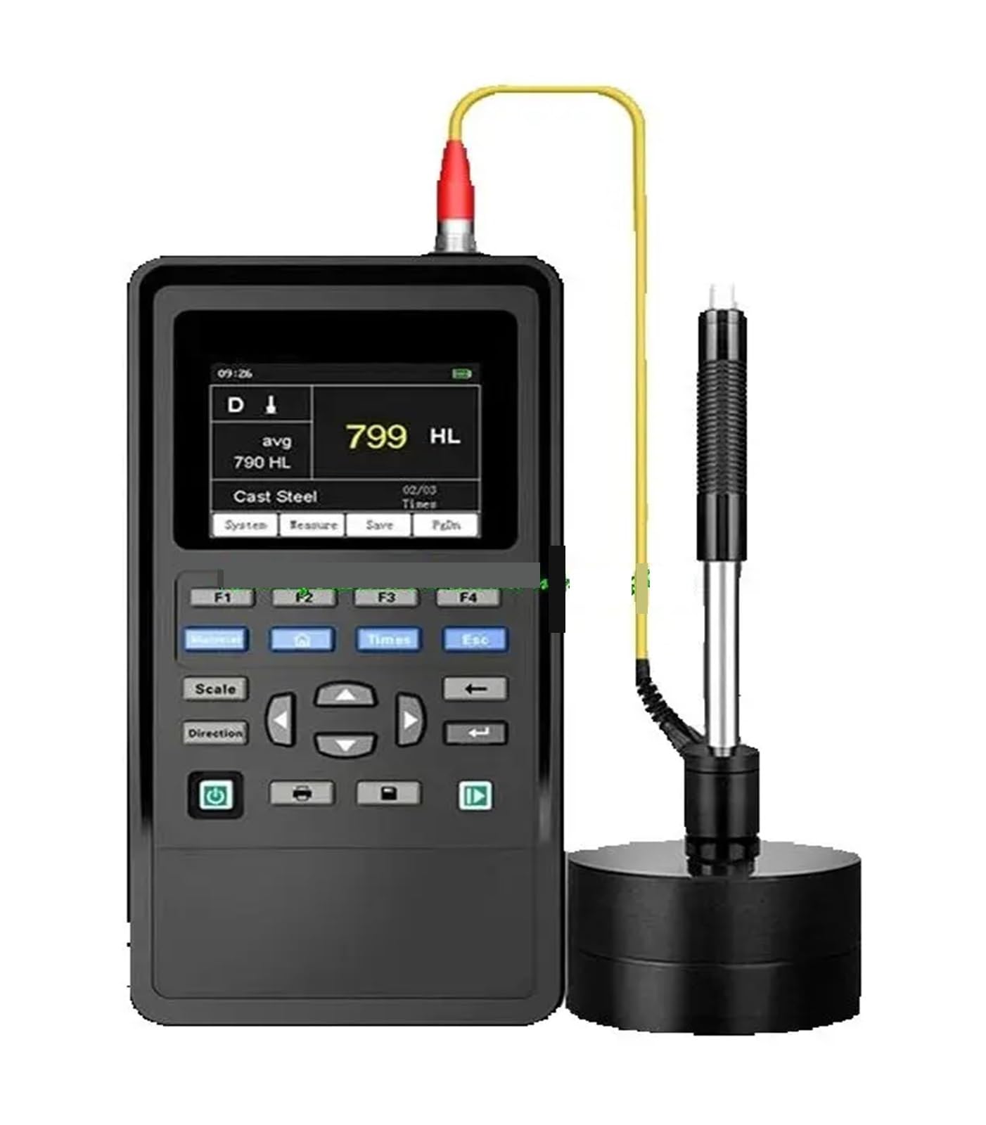 Gqnblvhzupdm A Hardness Tester Digital Metal Leeb Hardness Tester Stainless Steel Lloy Copper Measuring Meter Hrc Hl Hb Hv Hs Hrb