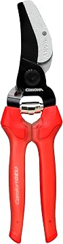 Corona AP 3334 Non-stick Steel ComfortGEL Anvil Hand Pruner - 3/4 inch Cut Capacity Stem and Branch Garden Shears, Red
