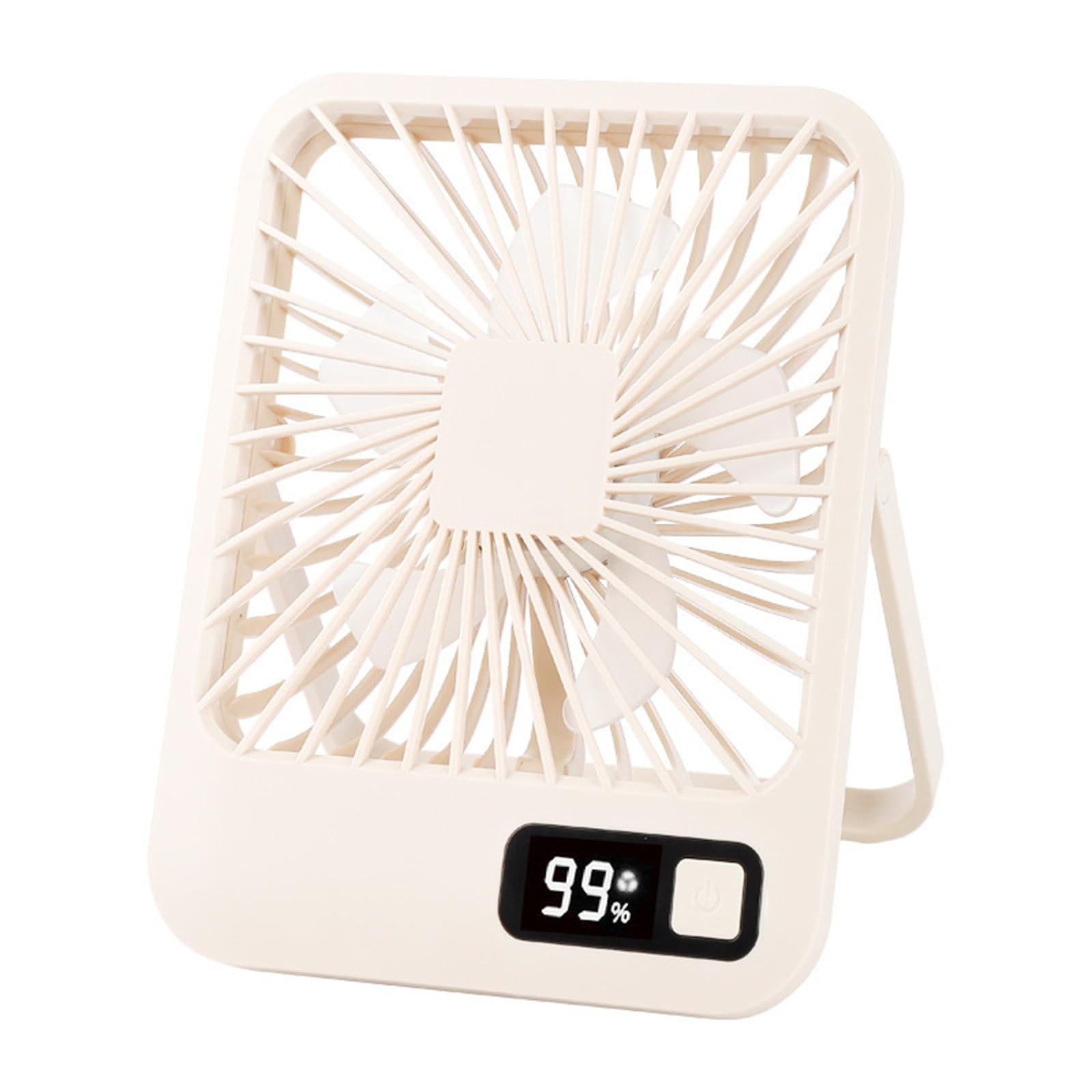 TAZIZI Portable Fan Desktop Rechargeable 5 Speed Quiet Foldable Standing Cooling for Travel Camping Bedroom