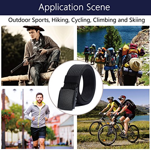LionVII Cintos de trabalho masculinos de nylon – Cinto de lona respirável com fivela de plástico, fá