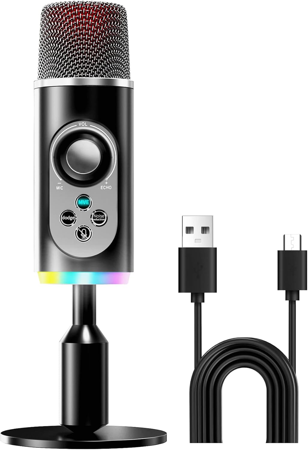 YENDILI USB Computer Microphone for PC, PC Gaming Microphone USB C Condenser Microphone with
