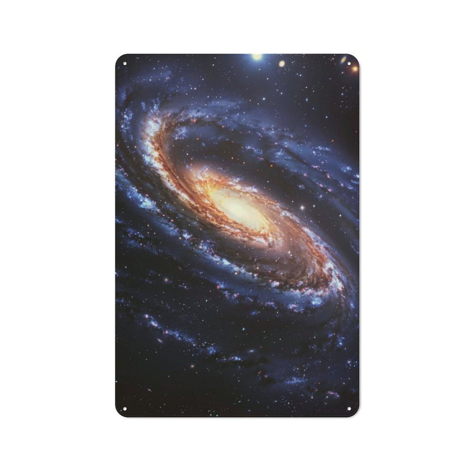 Junmoney Galactic Swirl Metal Plaque With Design 30X20cm, Vintage Bistro Wall Plaque For Coffee Bar, Kitchen, Bistro Or Tea Corner