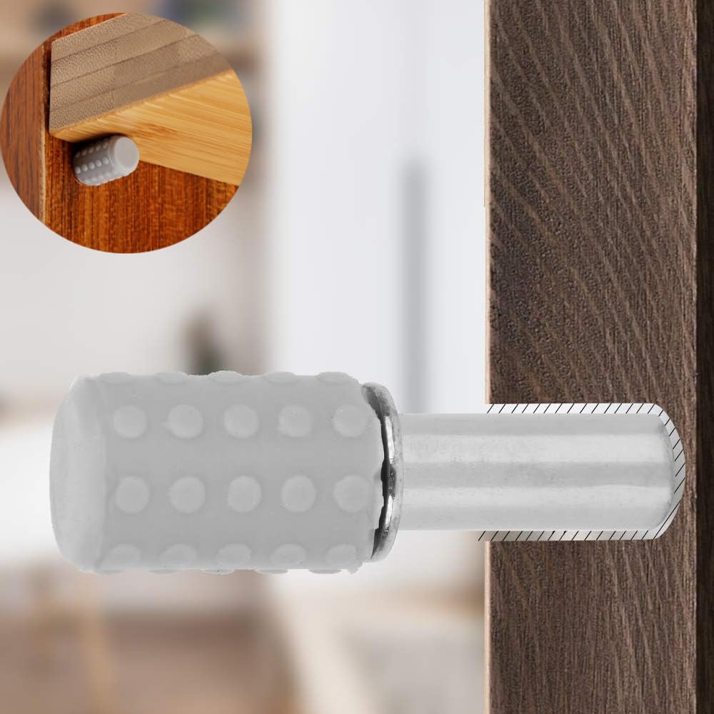 20 Pcs Shelf Support Pegs, 6mm*22mm Shelf Pins with Non-Slip Rubber Sleeves - Image 3