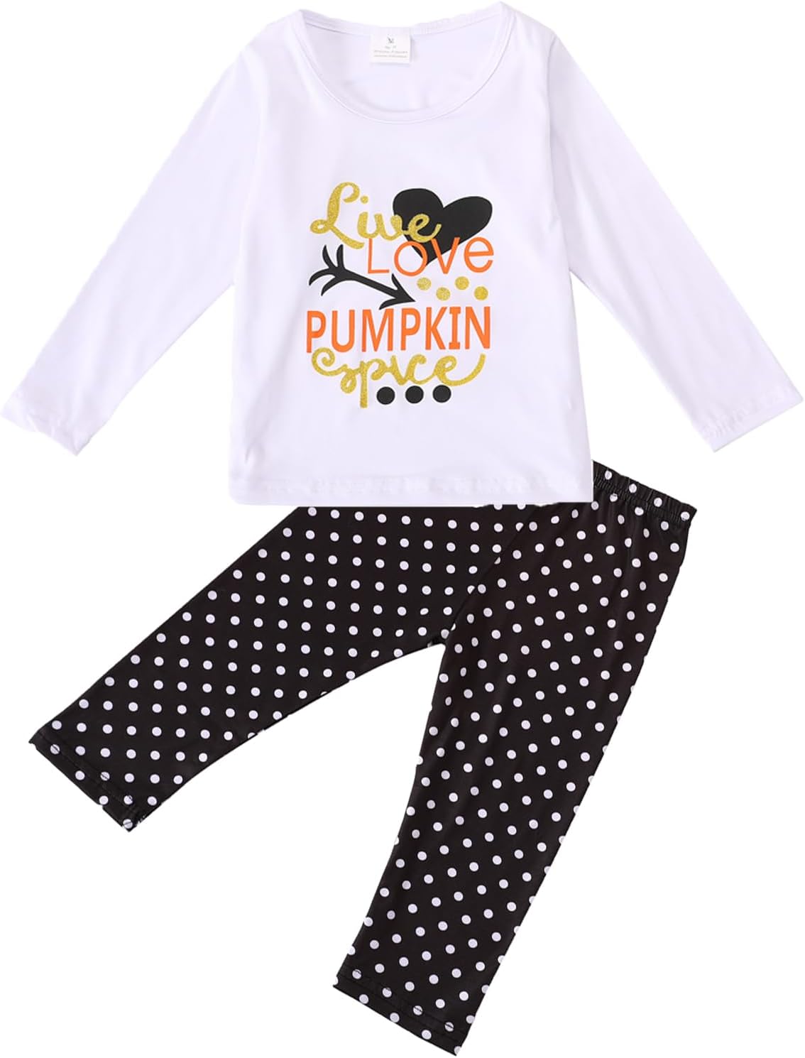 Thanksgiving Toddler Girls Turkey Outfits Set Ruffle T-Shirt Dress and Pants Outfit Set 3-8Years