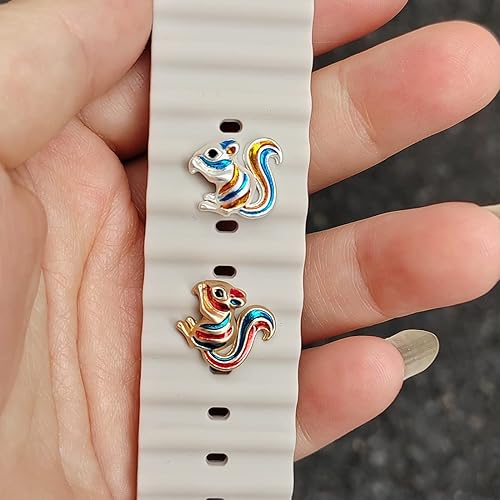 Miniatura 4 de Dijes de correa de reloj para Apple Watch para mujer, anillos decorativos compatibles con correas de silicona Apple de 1.929 in, 1.772 in, 1.732 in,