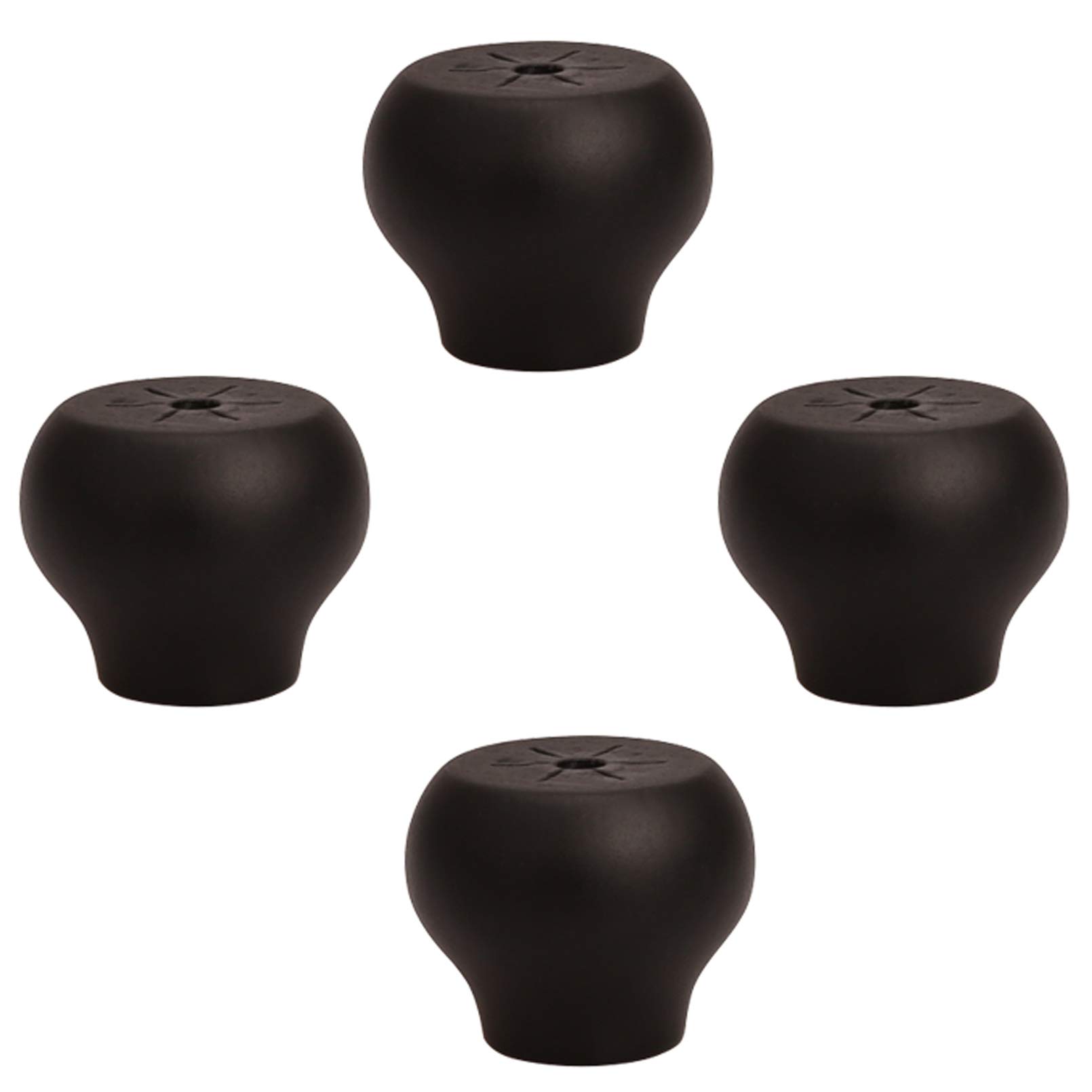 Zhuoz1t Black 4Pcs Solid Wood Furniture Legs,Wooden Sofa Legs,Round Bun Furniture Feet,Replacement Legs For Couch,Bed,Armchair,Cabinet,Coffee Table,Tv Cabinet,With Accessories,2Cm/4Cm/6Cm(Black4cm)