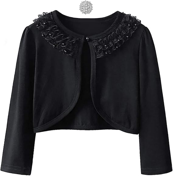 Bolero Basica Per Ragazza Giacca A Maniche Lunghe Bolero Corto Per - Foto 9