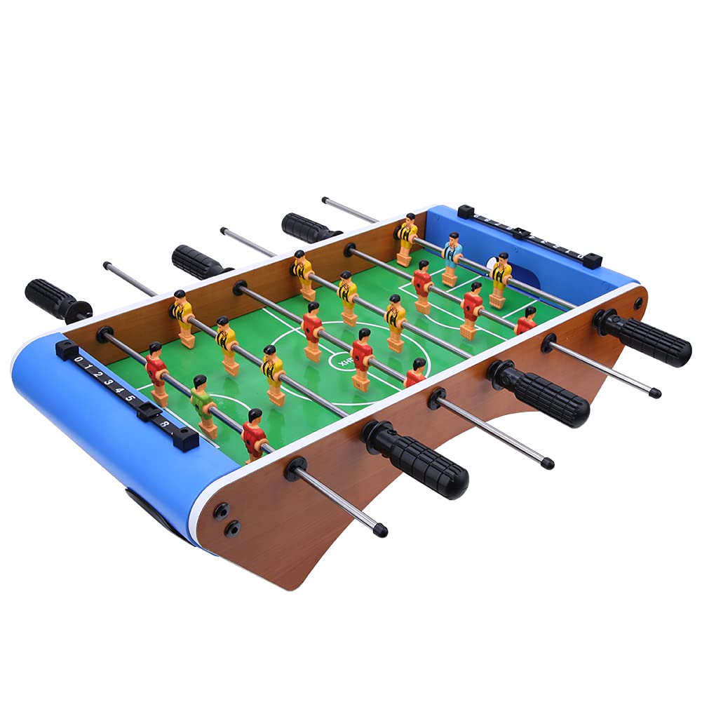 Chrees Futbolín Juegos de Fútbol Mini Juego de Futbolín Juego de Fútbol de Escritorio 6 Varillas Simulación de Barras de Puntuación de Interior para el Hogar, Fiesta