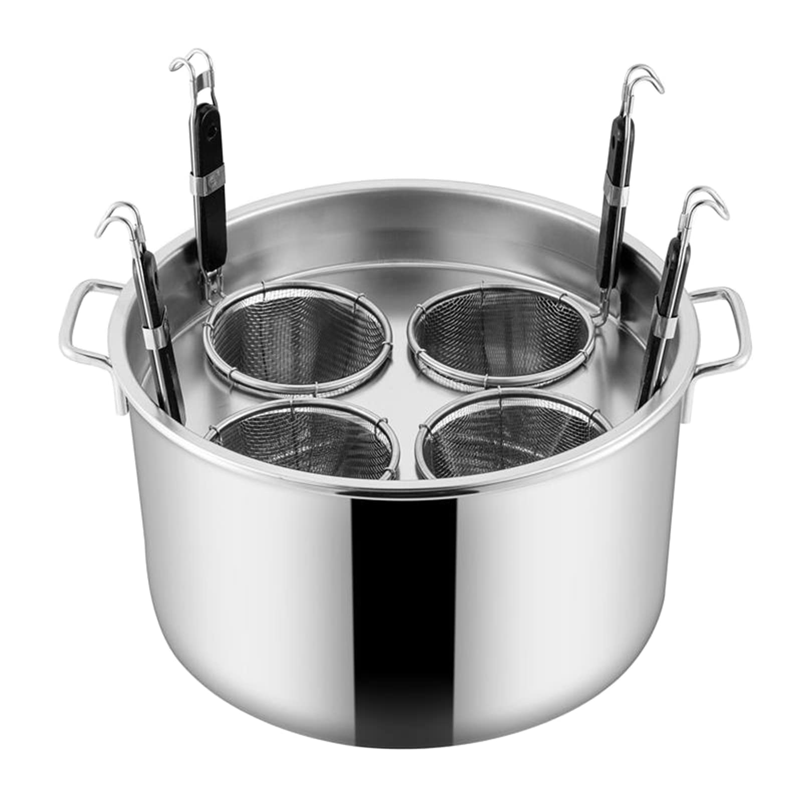 Multipot do gotowania makaronu ze stali nierdzewnej z 4-siatkowym sitkiem do gotowania w domu i restauracji
