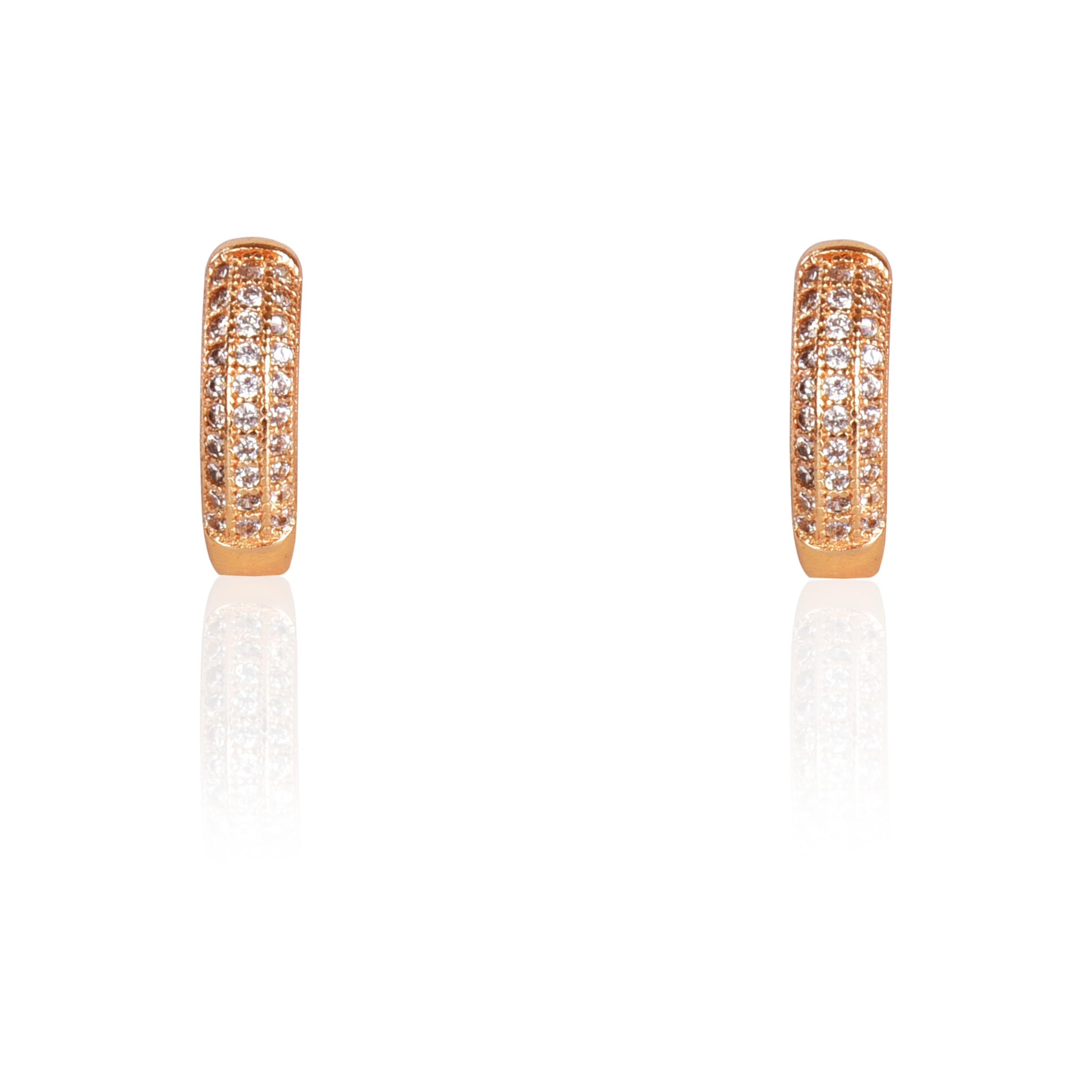 Nilu's Collection 18k Rose Gold Plated Clip On Hoop Earrings, Stylish Kids Earrings, Latest Fancy Bali Lightweight Earrings for Kids