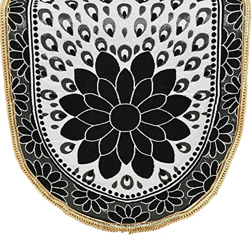 Image of Excell loomtex Presents Drop Sofa Cover of Exclusive Royal Look Velvet Sofa Cover Set of Heavy Fabric 500 TC Floral Design 5 Seater Sofa Cover -|| Set of 6 Piece ||