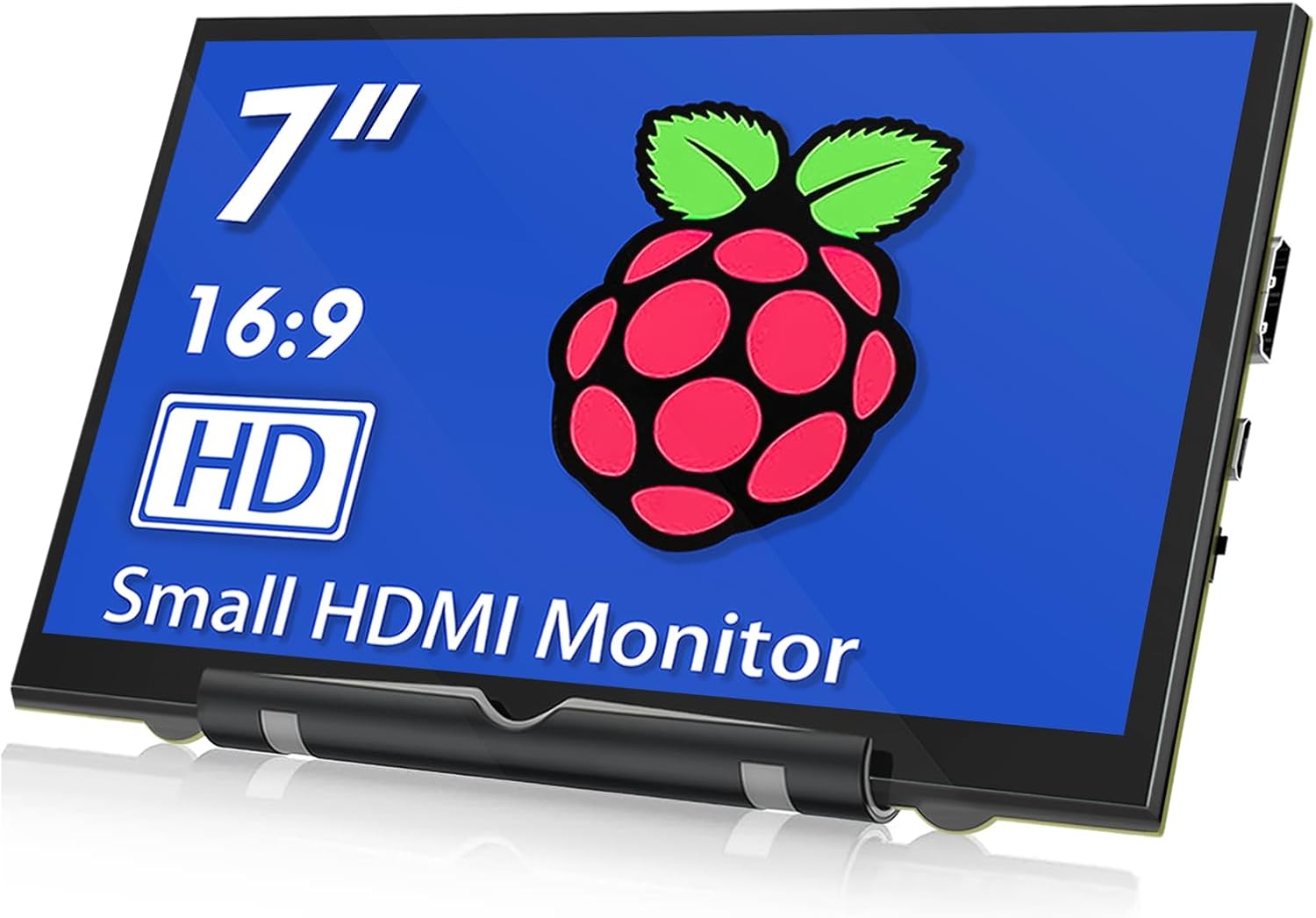 Raspberry Pi Screen 7" Small HDMI Monitor 800x480 LCD Display Screen, Plug & Play for Rspberry Pi 5/4/3 Win11/10/8/7 (Non-Touch)