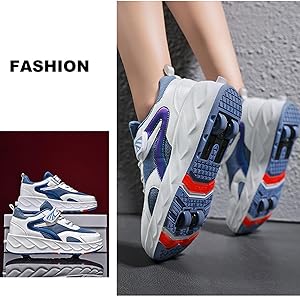 Scarpe Pattini A Rotelle WOWEI 2 In 1 Per Bambini E Adulti - Trasformabili In Scarpe Normali - Foto 6