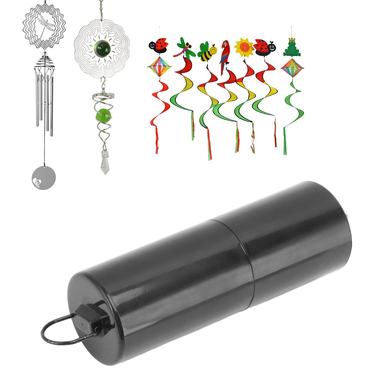 Moteur rotatif pour suspension de jardin noir à piles pour une ambiance extérieure zen