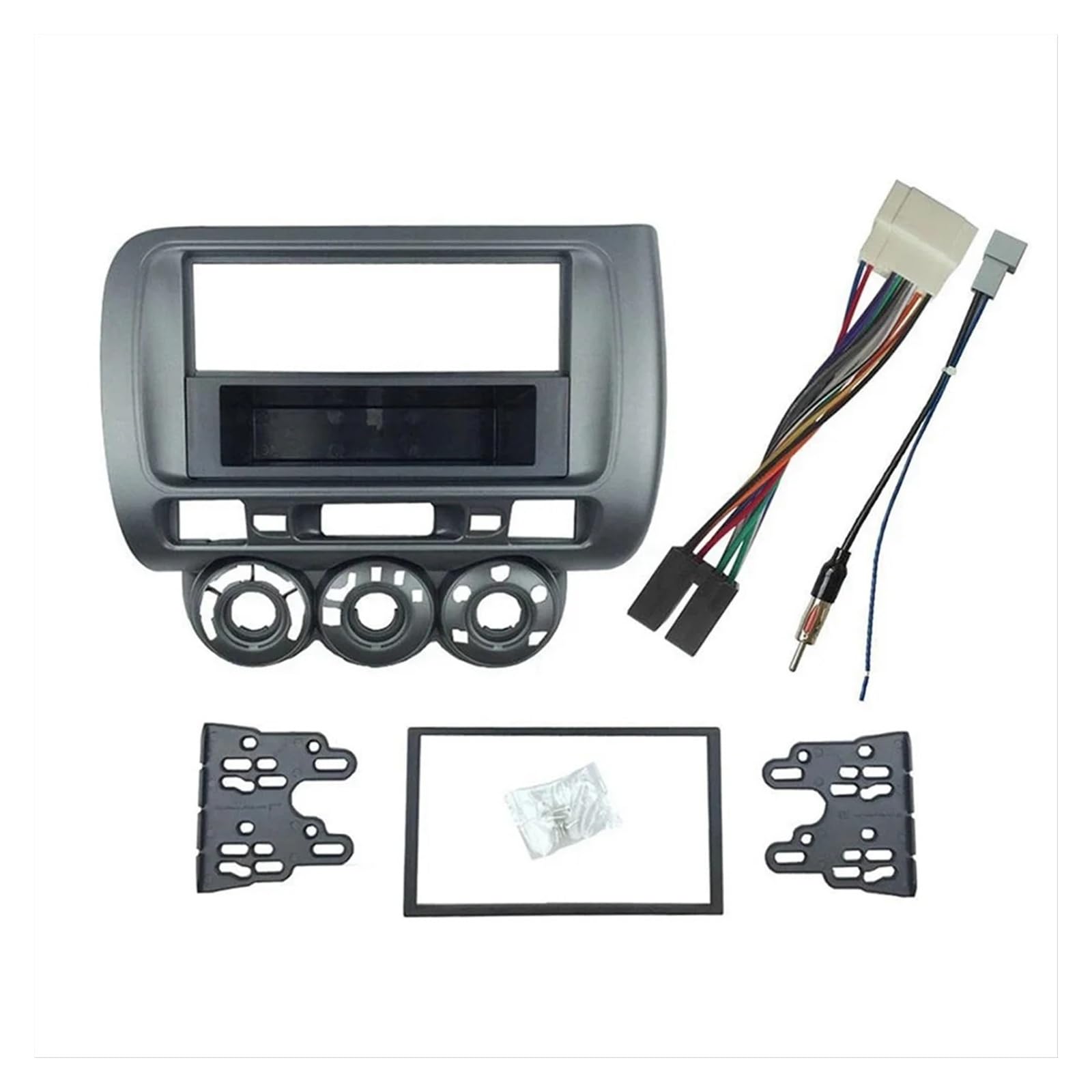 Mascherina Autoradio Cornice Stereo per Fit per Jazz per City 2002-2006 2007 2008 Autoradio Fascia LHD One DIN Dvd Stereo CD Pannello Installazione Trim Kit Cornice Lunetta