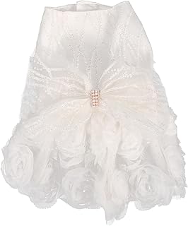 Ipetboom Vestido De Casamento Para Animais De Estimação Vestido Romântico Vestido De Renda Para Meninas Vestidos De Princesa Para Meninas Cães Vestido De Menina Vestido De Princesa Para