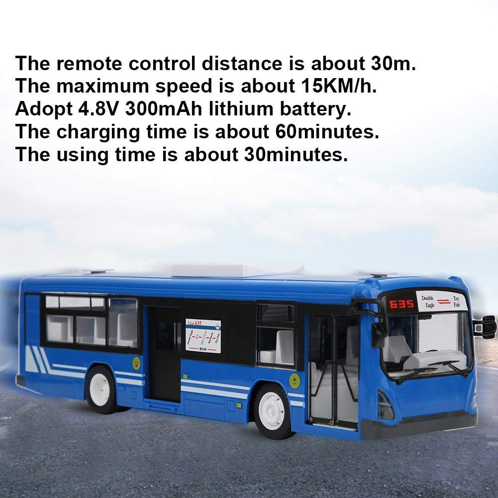 Bus télécommandé, Jouet RC 2,4 GHz avec lumière et son, Voiture modèle pour enfants garçons filles cadeau anniversaire intérieur extérieur