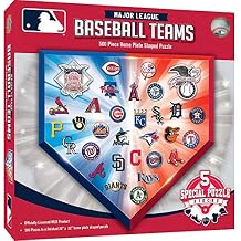 MasterPieces MLB1010: MLB Team Logos 500pc Homeplate Shaped Puzzle