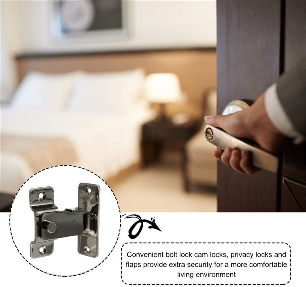 Door Lock,gate Latch, 90 Degree Stainless Steel Door Lock Toggle for Sliding Barn Door Hasp Latch Latch Dead Bolts Hasp Lock