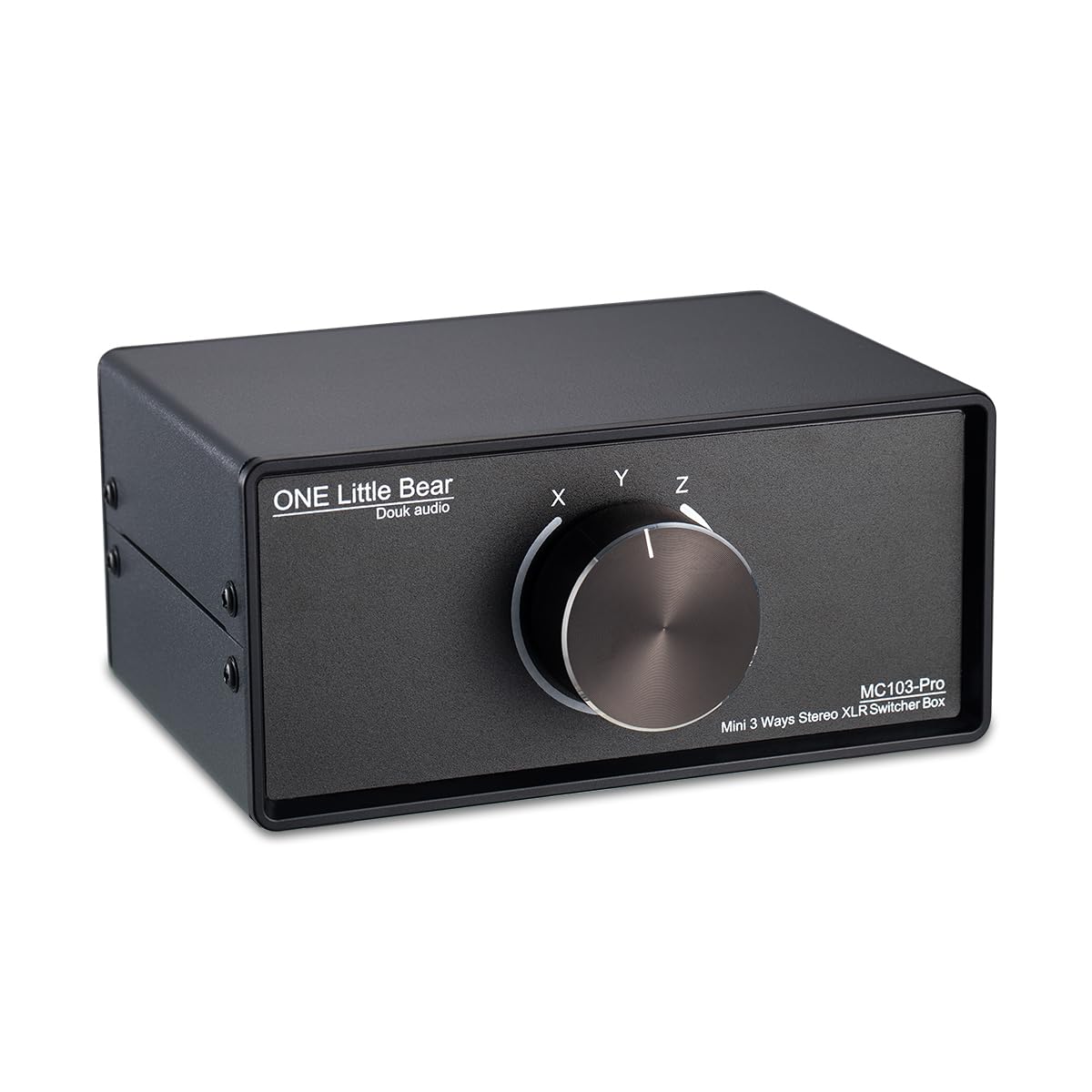 Nobsound 3-IN-1-OUT XLR przełącznik audio, zrównoważony konwerter audio, 3-drożny pasywny przełącznik wyboru dźwięku stereo (MC103 Pro 3-IN)