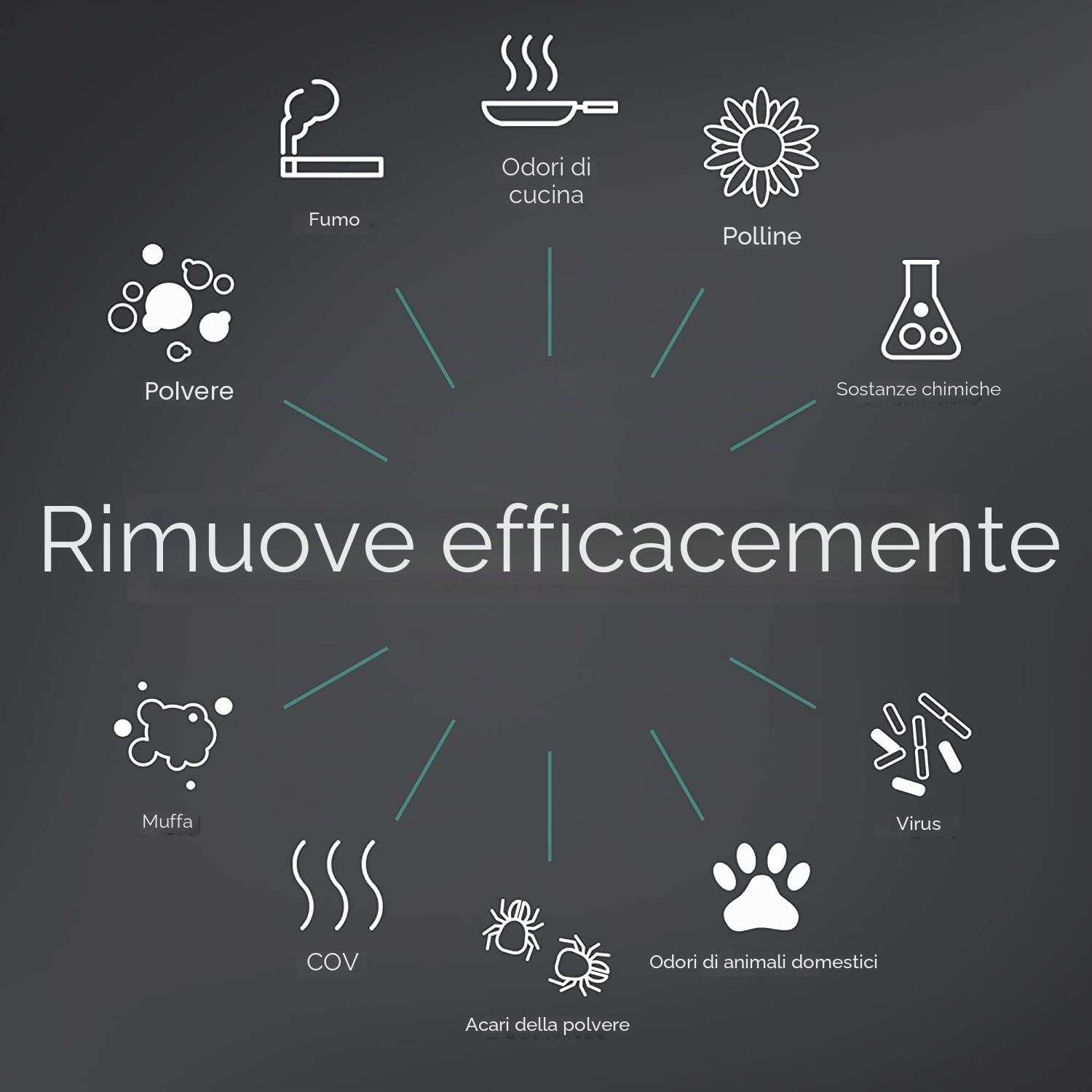BLUEAIR Protect 7300 SmartFilter, filtro di ricambio originale per i depuratori d'aria domestici Protect 7370i, 7310i per virus, batteri, polvere, fumo e allergeni