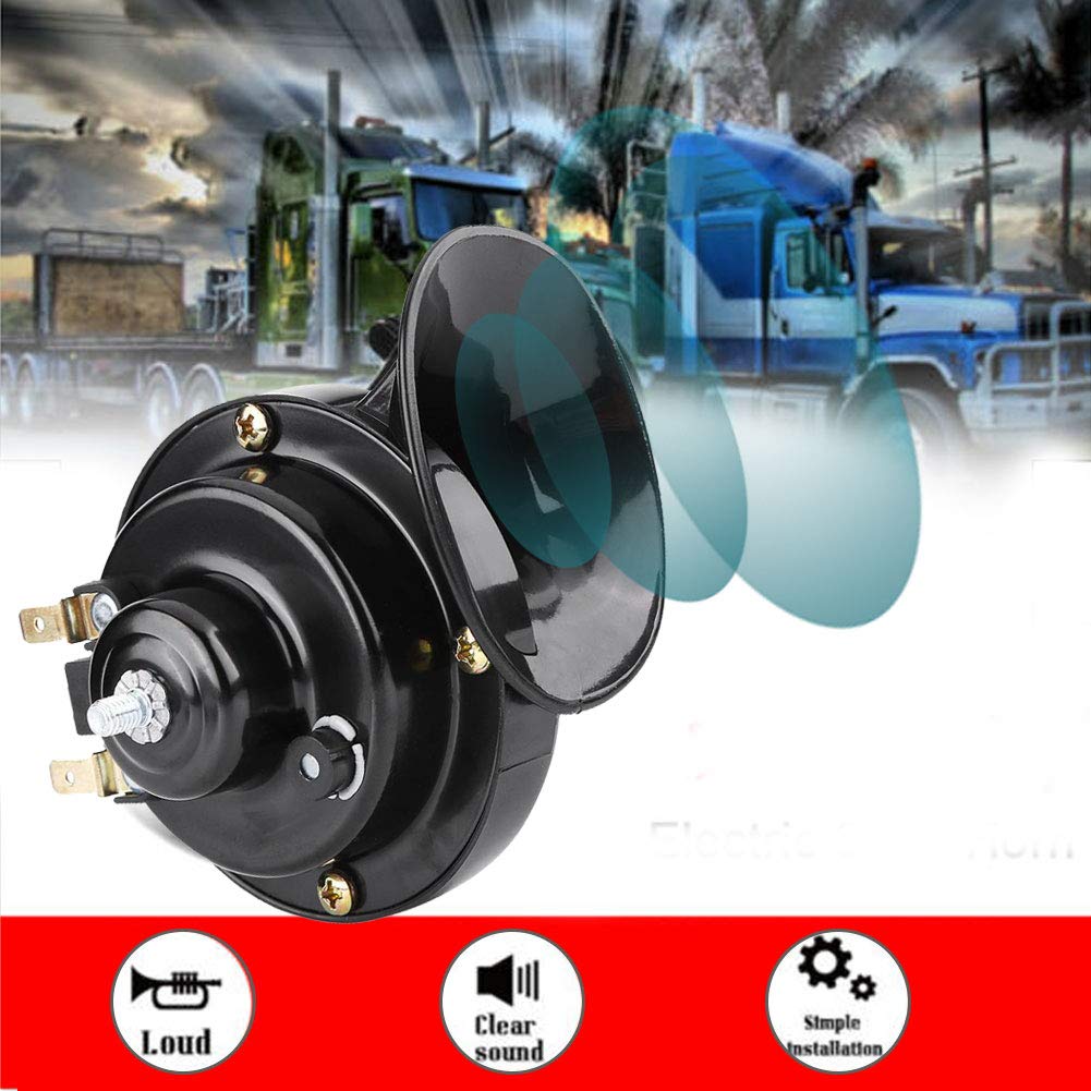 Keenso Klakson motocyklowy, 12 V, klakson ślimakowy, 110 dB, 510 Hz, materiał ABS, wodoodporny, pyłoszczelny, do motocykli, ATV, łodzi, ciężarówek