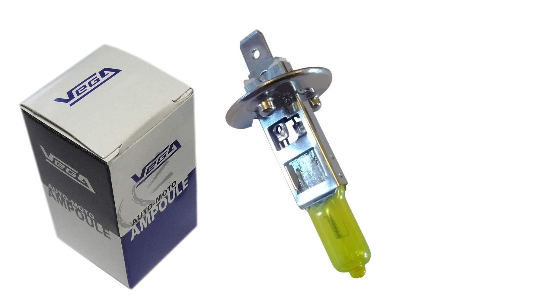 10 lampadine Vega® giallo antico H1 55 W P14.5s marca francese 12 V