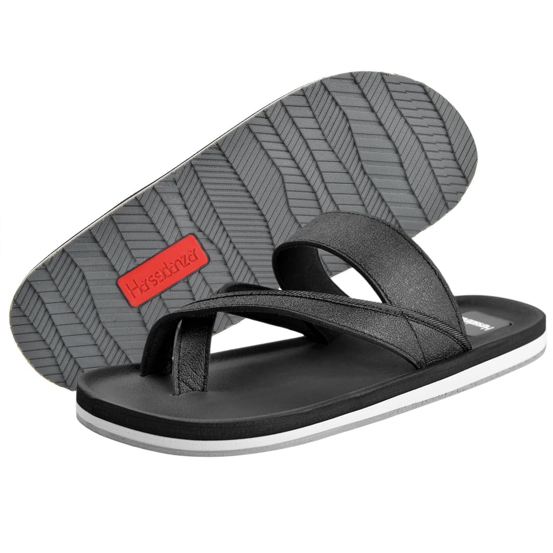 Harssidanzar Flip Flops For Mens,Classical Thong Footbed Sandals Lightweight Beach Sandals KM236US