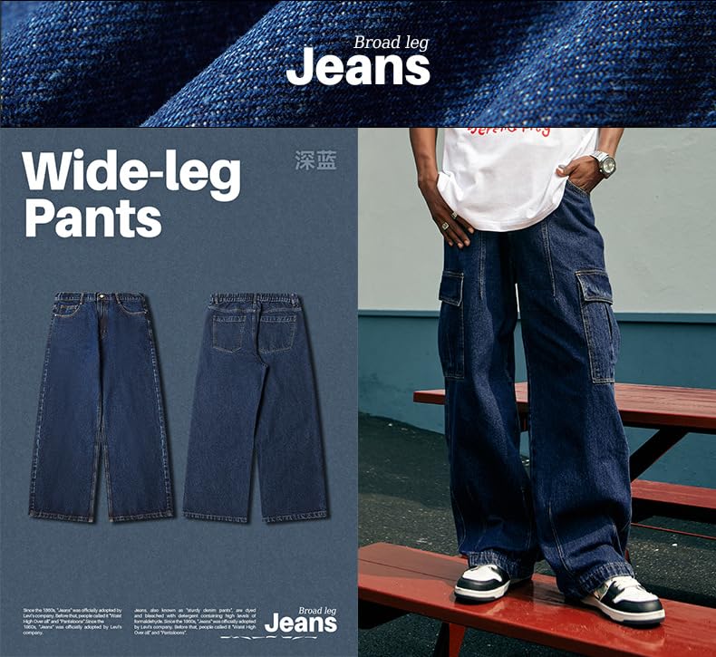 Y2k Baggy Jeans Men Vintage Hip Hop Streetwear Jeans Harajuku Loose Pants Punk Pants4