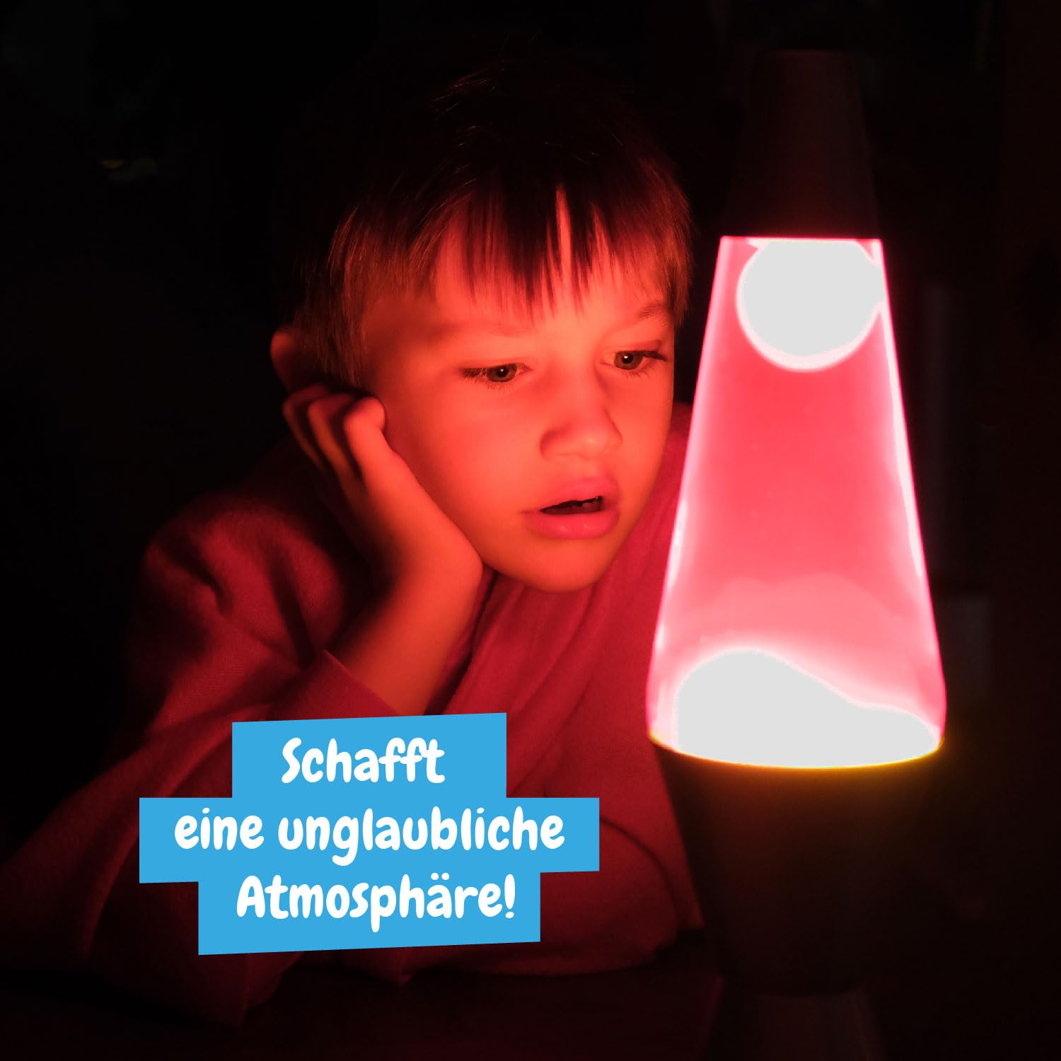 Science4you Lavalampe Rot für Kinder - Baue deine eigenen Lavalampen, Kinderlampe mit rotem Nachtlicht + Zusätzliche Glühlampe, Spielzeug, Spiele, Geschenke ab 8-14+ jahre für Jungen und Mädchen